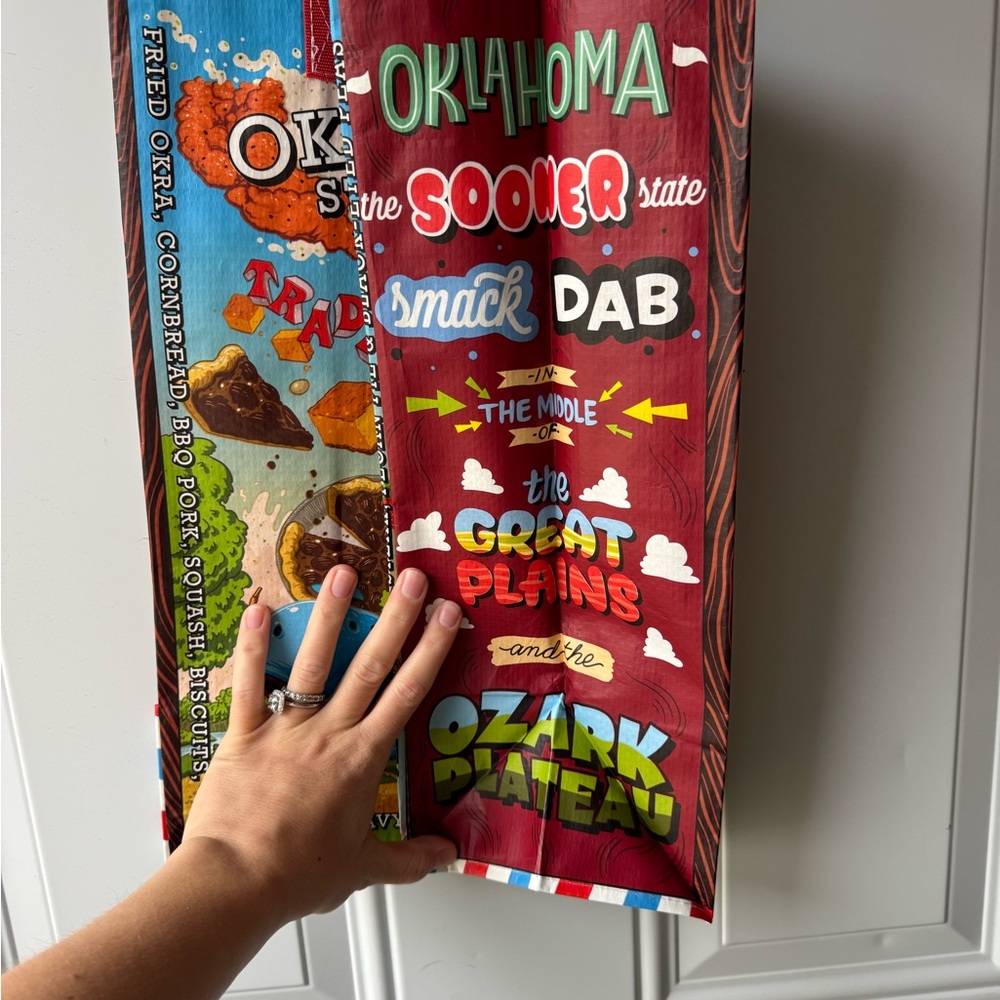 TJ’s Oklahoma's reusable grocery Tote Bag - Picture 4 of 5